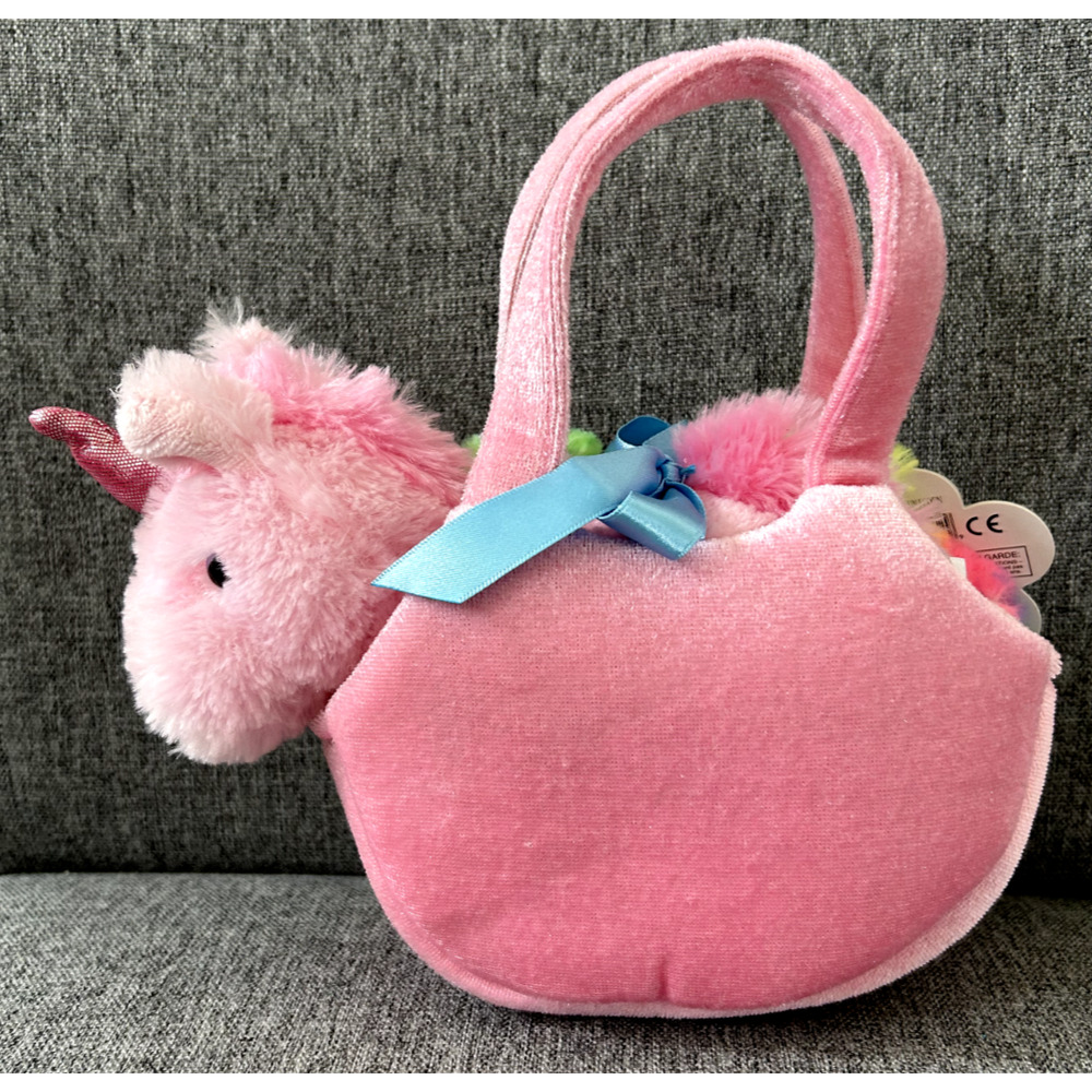 Aurora Fancy Pals Carrier Rainbow Unicorn 7" Stuffed Animal - Picture 4 of 6